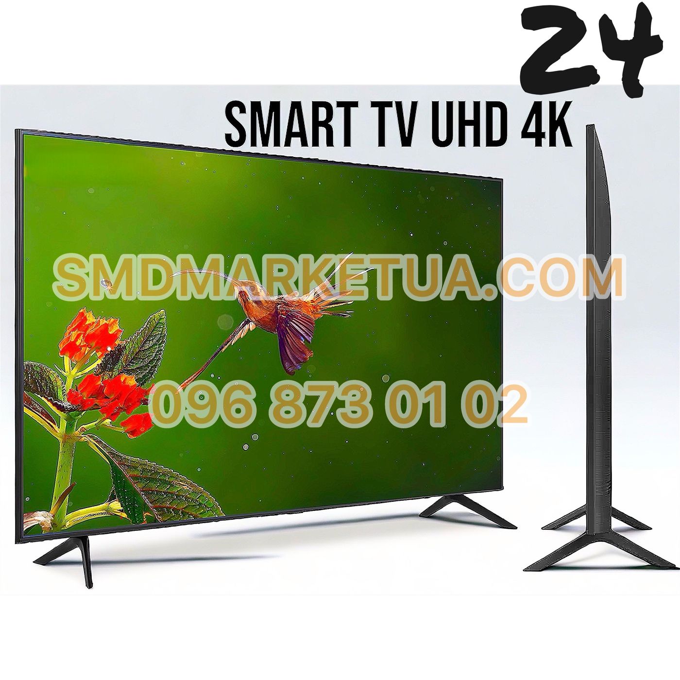 Смарт телевизор 24' 61см SmartTV | Wi-Fi; T2; FullHD|