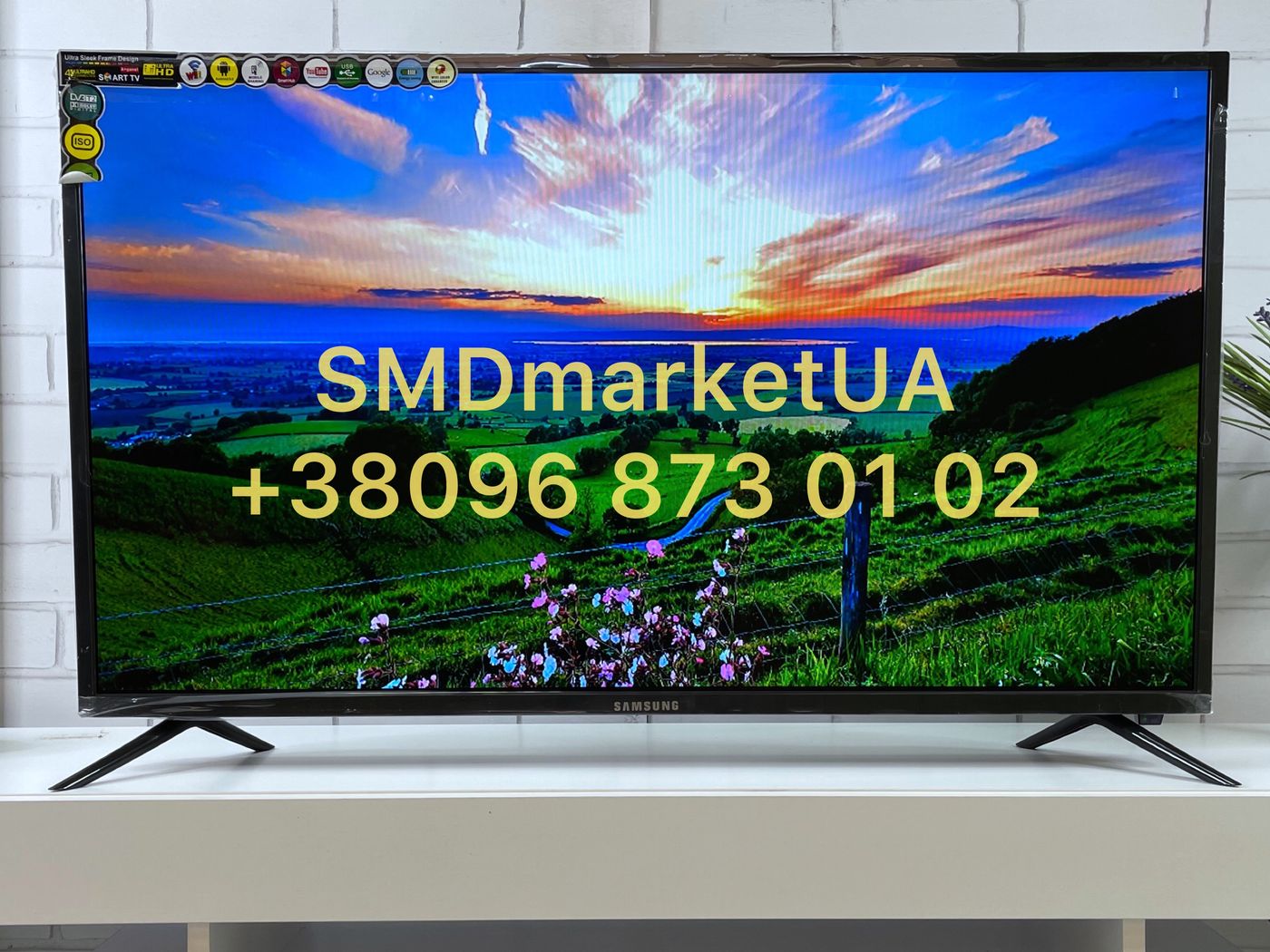 LED телевизор SmartTV 32 дюйма |4K-UHD, Wi-Fi, T2, Bluetooth|