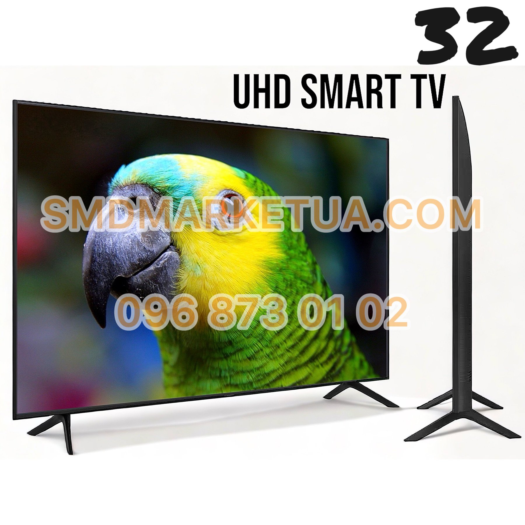 LED телевізор SmartTV 32 дюйми |4K-UHD, Wi-Fi, T2, Bluetooth|